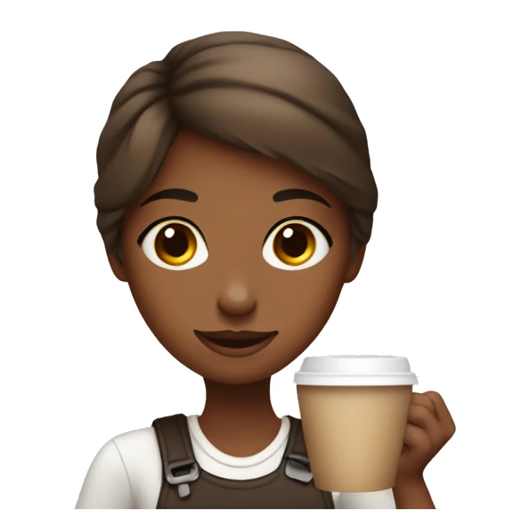 girl with speciality coffee  sticker