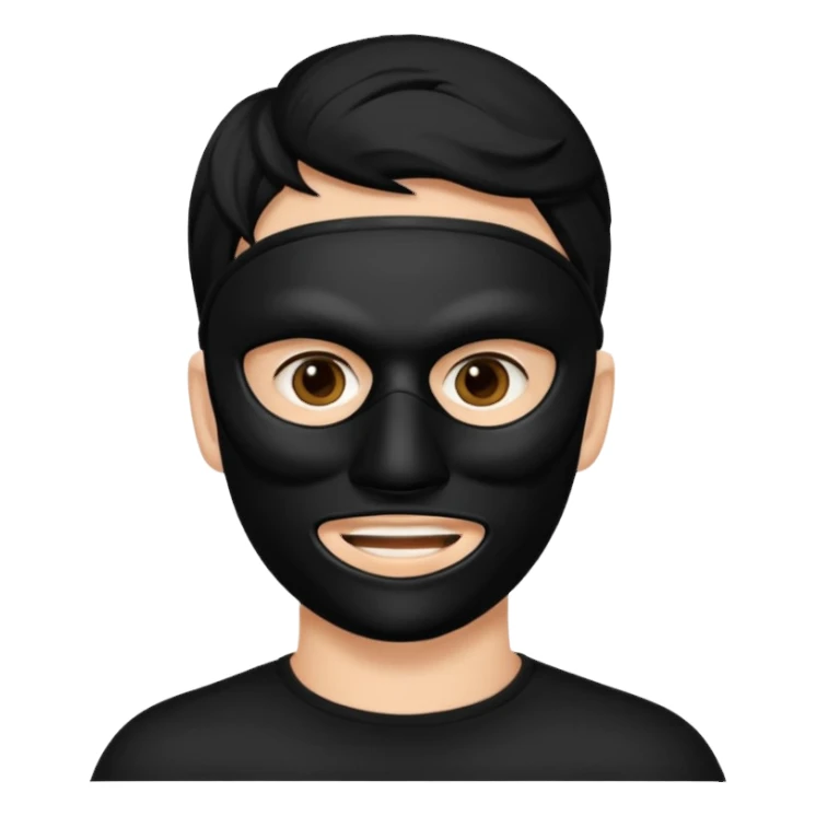a man with a black mask  sticker