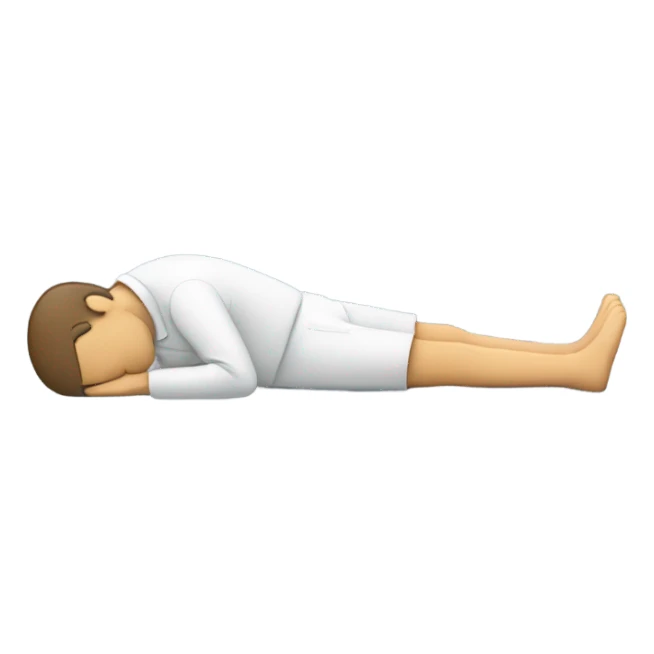 Laying down from exhaustion  sticker