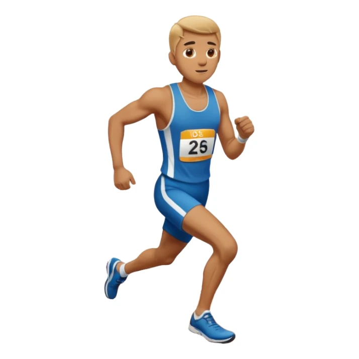 a man crossing Finish Line  sticker