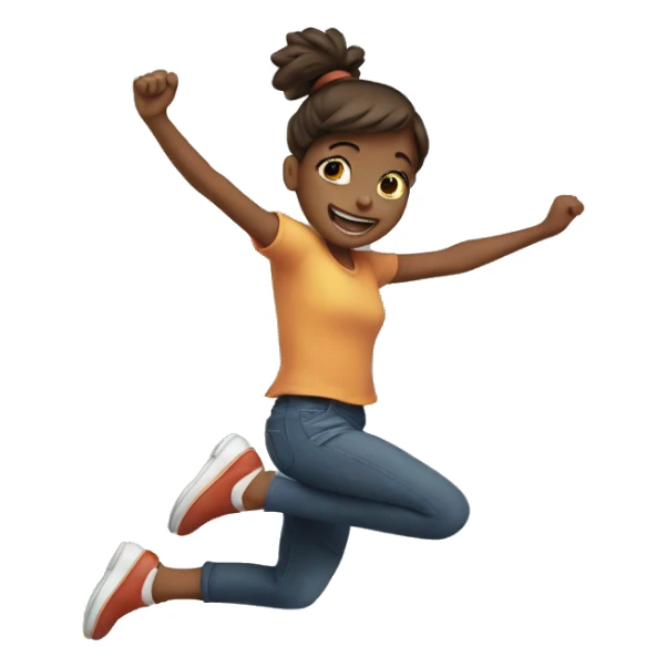 Girl jumping sticker