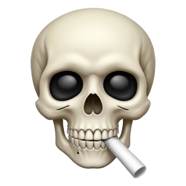 Skull saying shh sticker