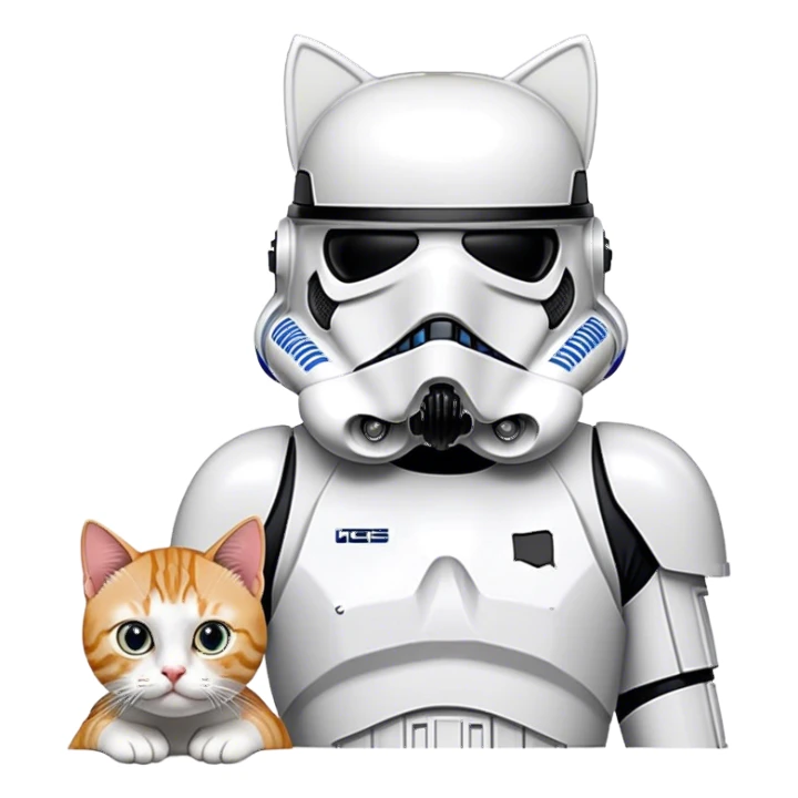 Stormtrooper with cat sticker