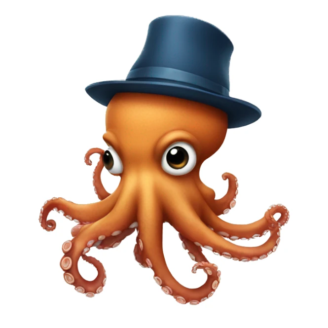 octopus wearing hat sticker