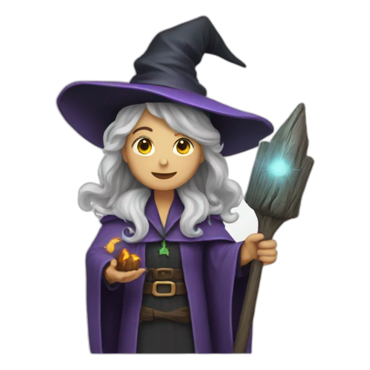 Witch and wizard technology sticker