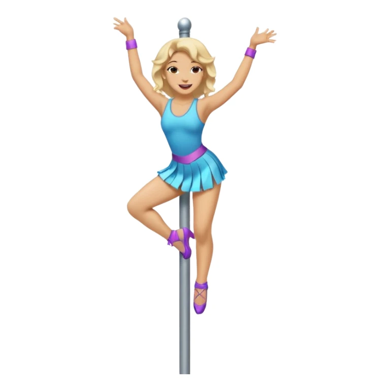 trans person dancing on a pole sticker