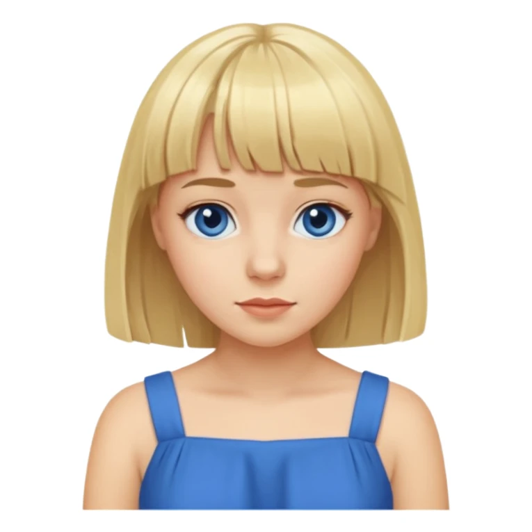 blonde girl with bangs sticker