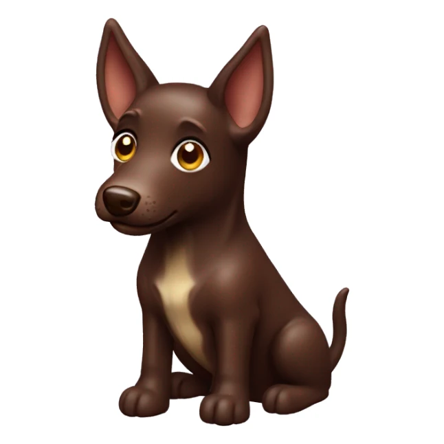 kelpie dog chocolate with halo sticker
