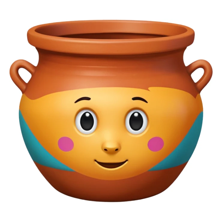 Painted Clay Pot sticker