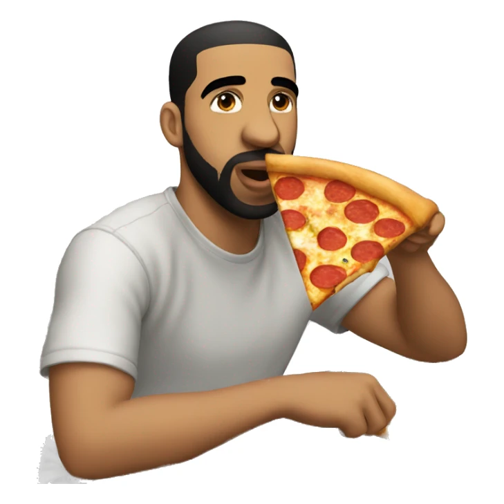 drake eating pizza  sticker