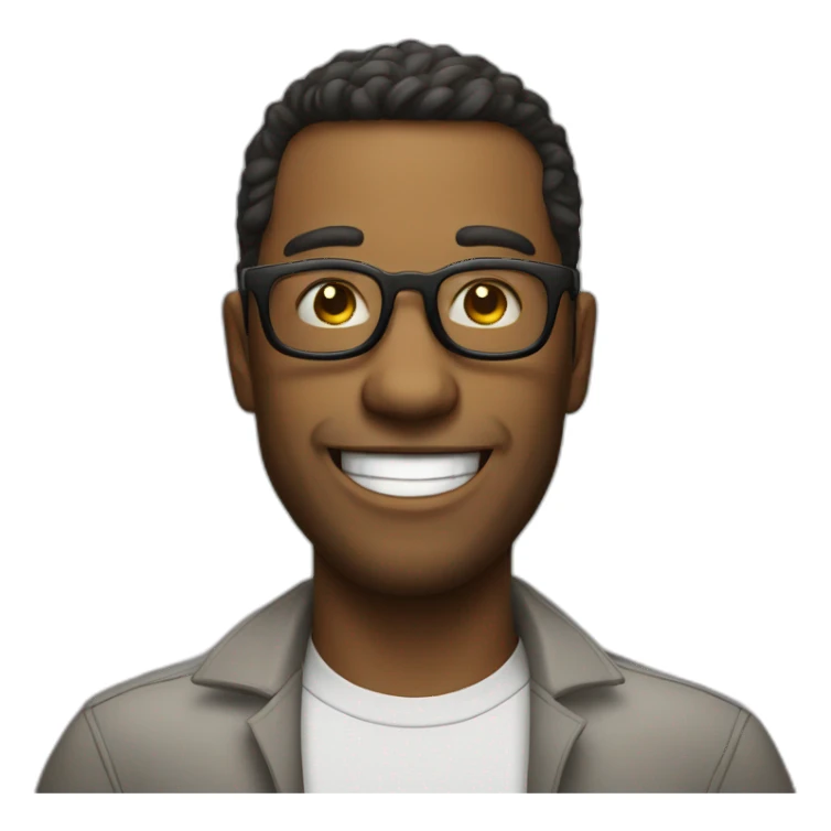 hombre con lentes sonriendo sticker
