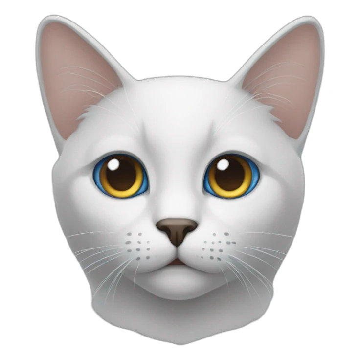 a cat with bule eyes sticker