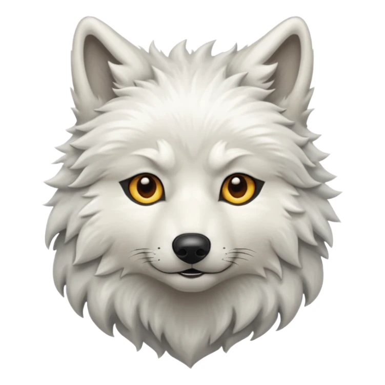 White wolf emoji sticker