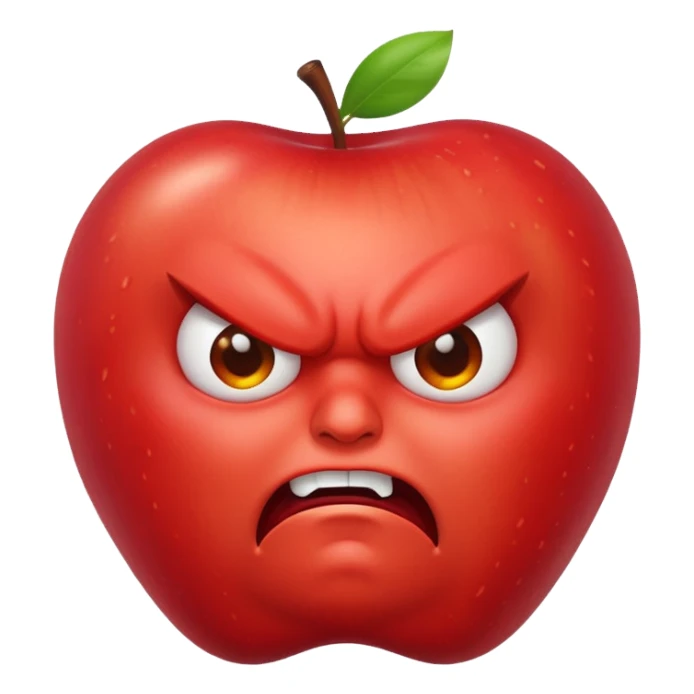 angery apple  sticker