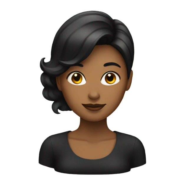 A woman with black hai sticker