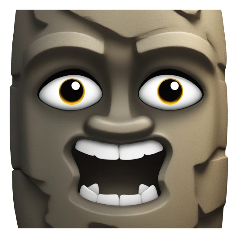 Easter Island head with teeth sticker