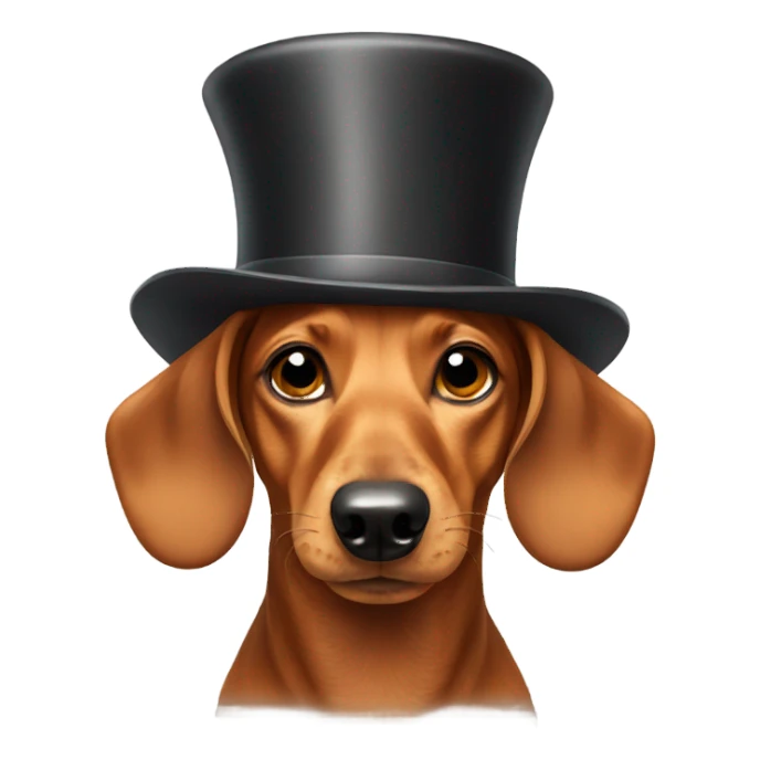 Dachshund with Hat sticker