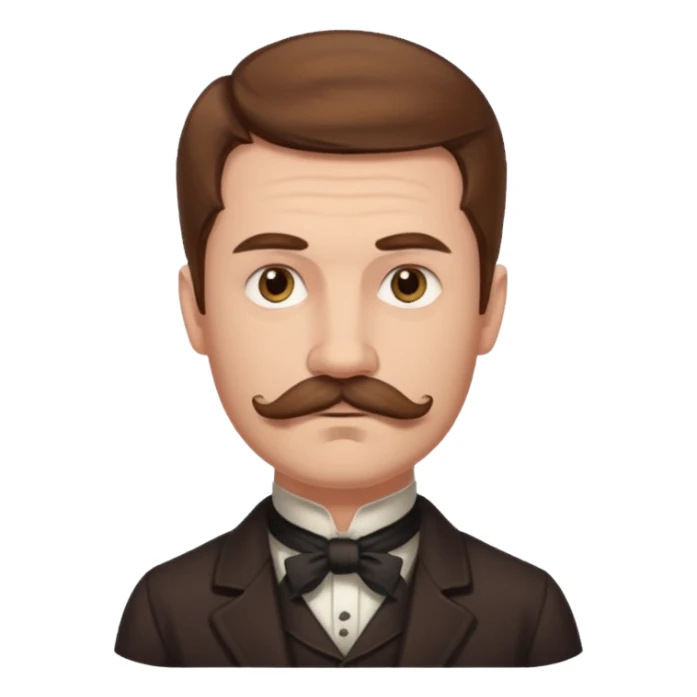 Man victorian style head sticker