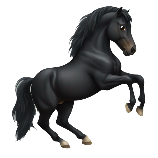 Rearing Black Horse sticker