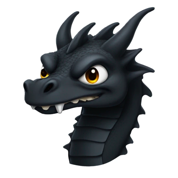 black dragon crying sticker
