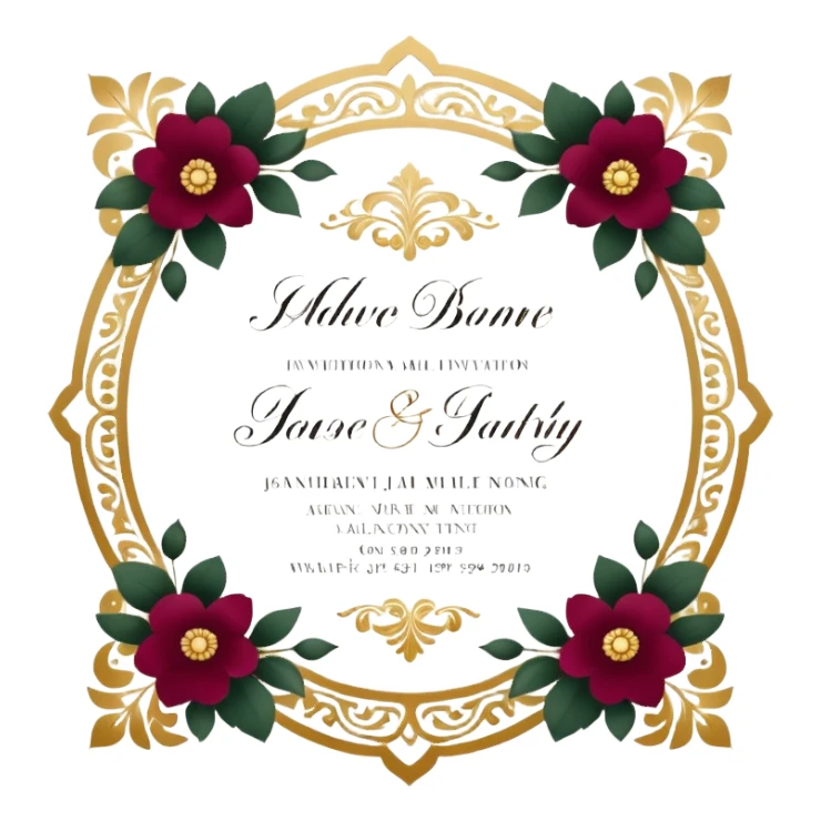 wedding invitation sticker