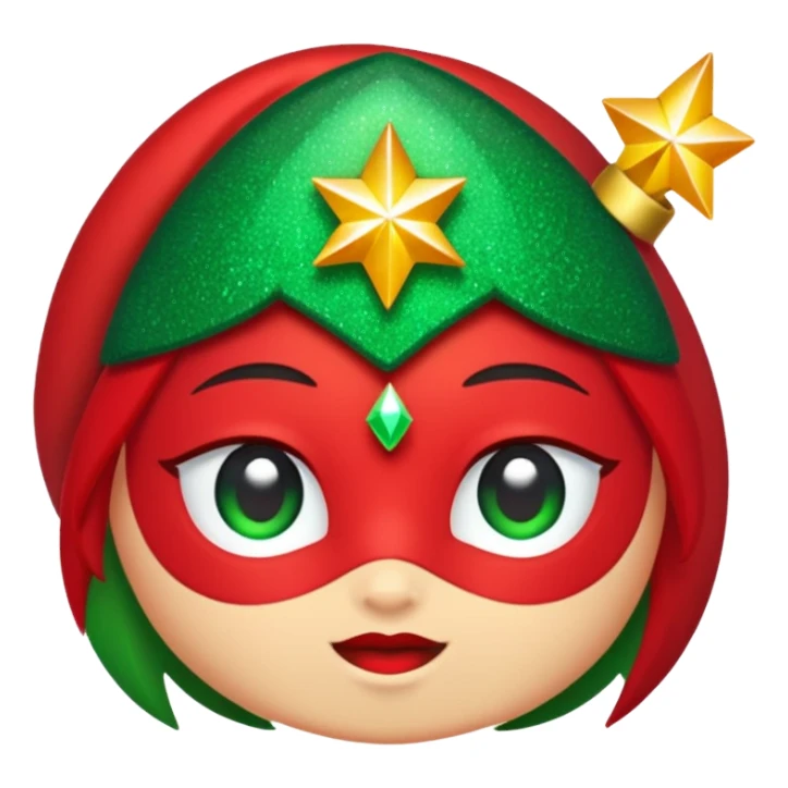 glitter red and green lupa sticker