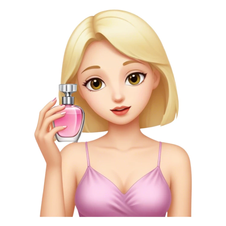 girl putting on perfume  sticker