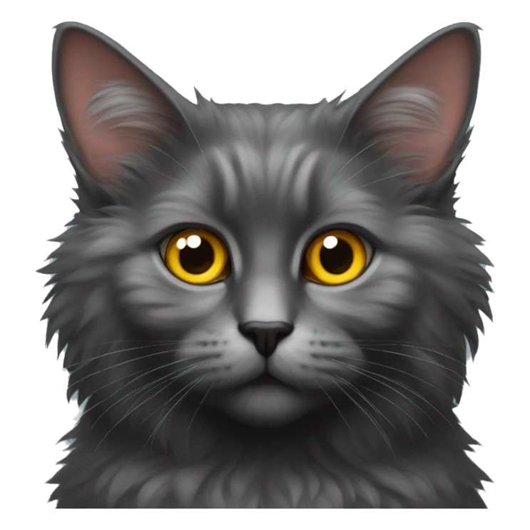 Gato angora negro con ojos amarillos sticker
