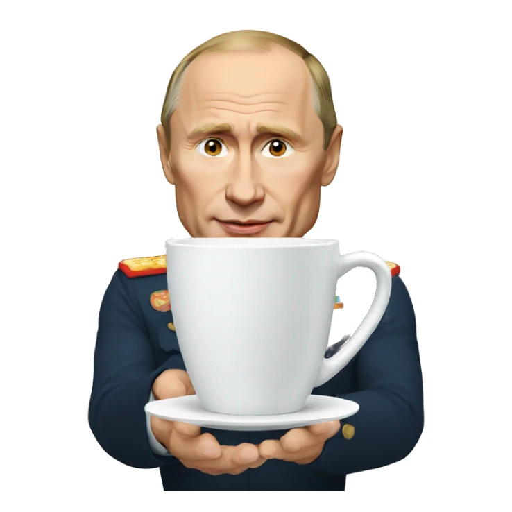 Putin and cup sticker