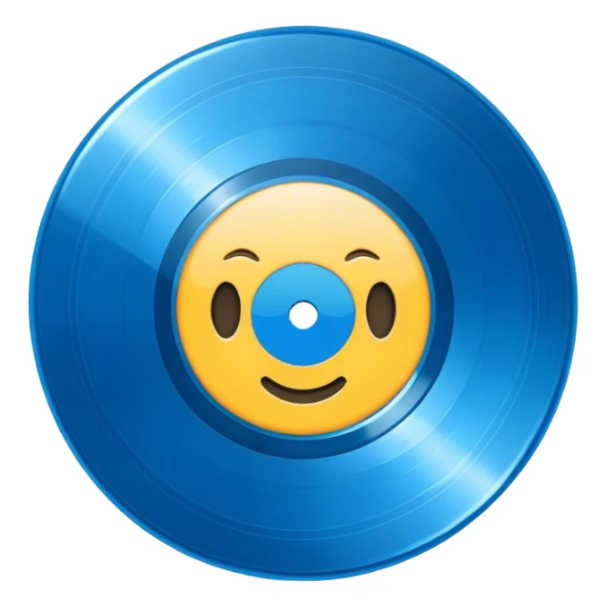  vinyl record blue  sticker