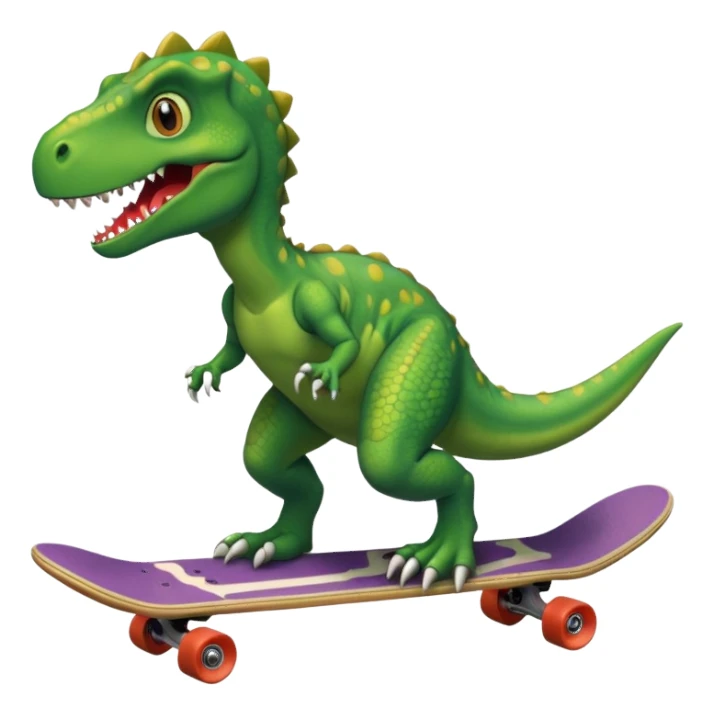 Dinosaur on a skateboard sticker