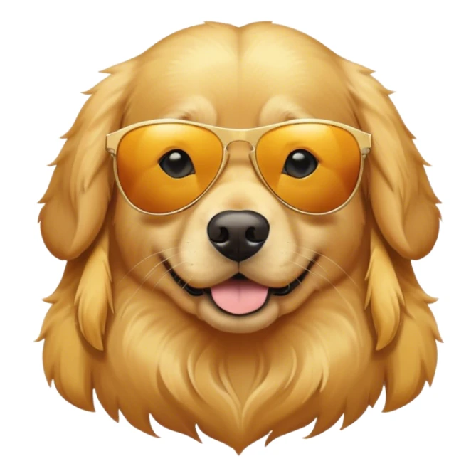 Golden Retriever with sun glasses sticker