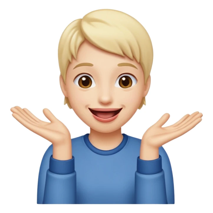 Toung out hands to side sticker