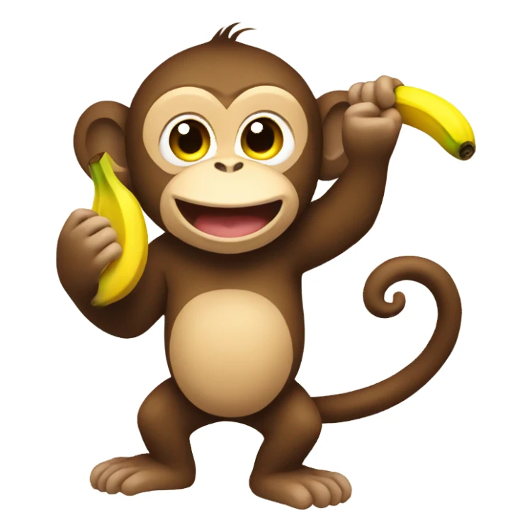 Monkey with banana sticker