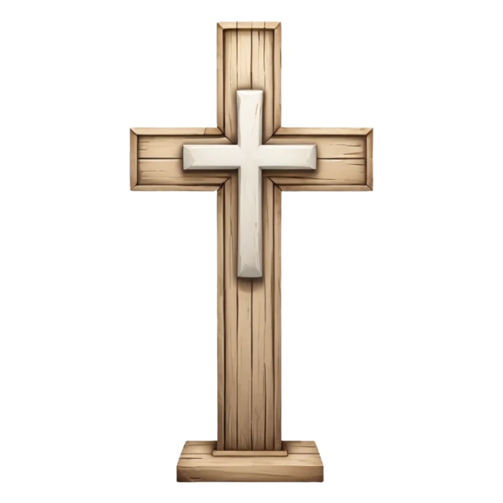White Christian cross sticker