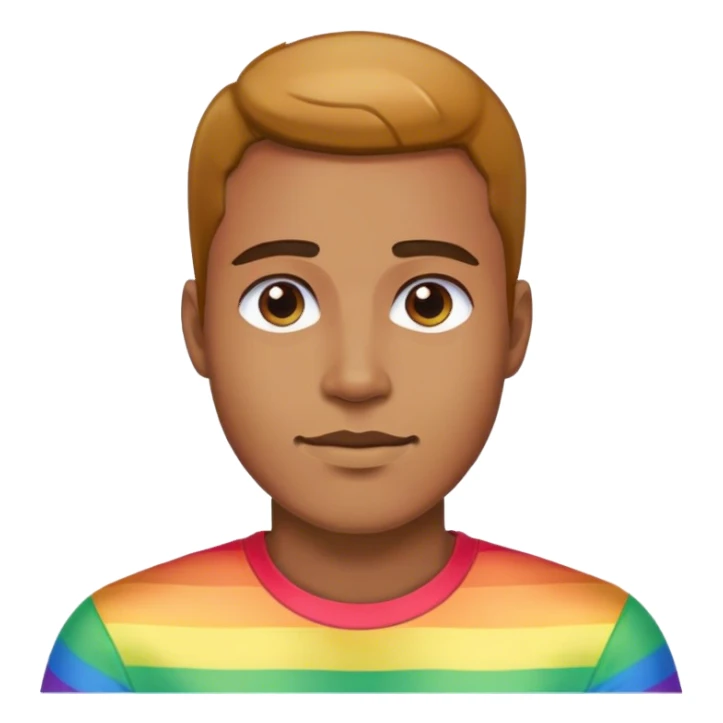 rainbow shirt man sticker