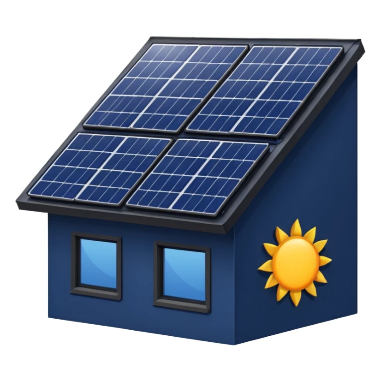 solar panel on a roof sticker