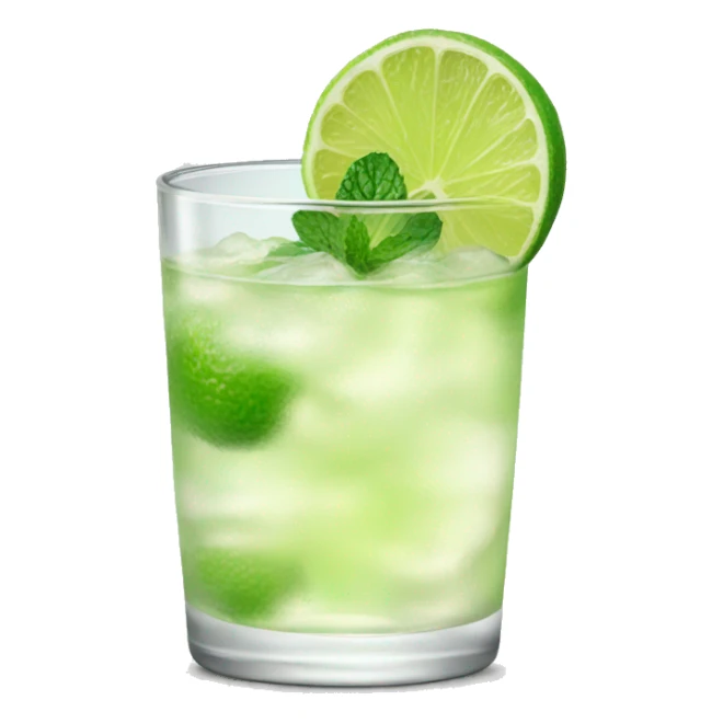 Clear spritz with lime and mint sticker