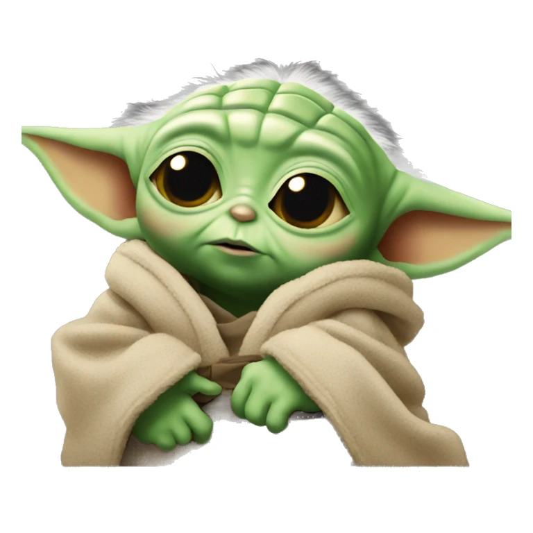 Baby yoda side eye sticker