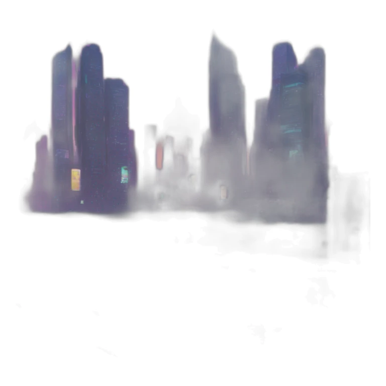 A cyberpunk city sticker