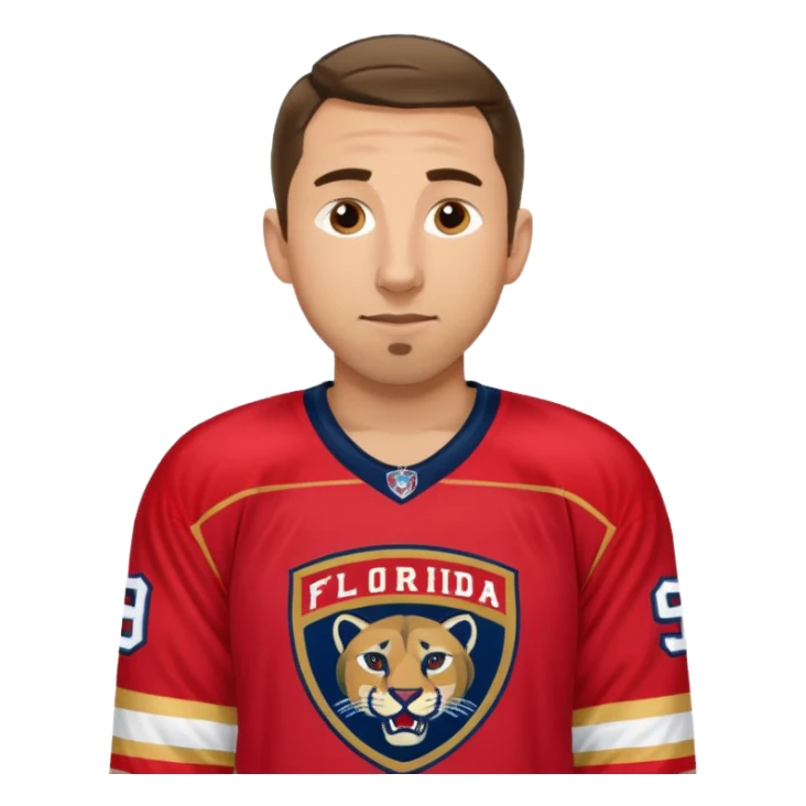 Brad Marchand wearing Fla panthers jerse sticker
