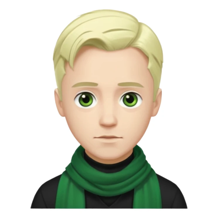 fraco malfoy, black shirt,  green scarf sticker
