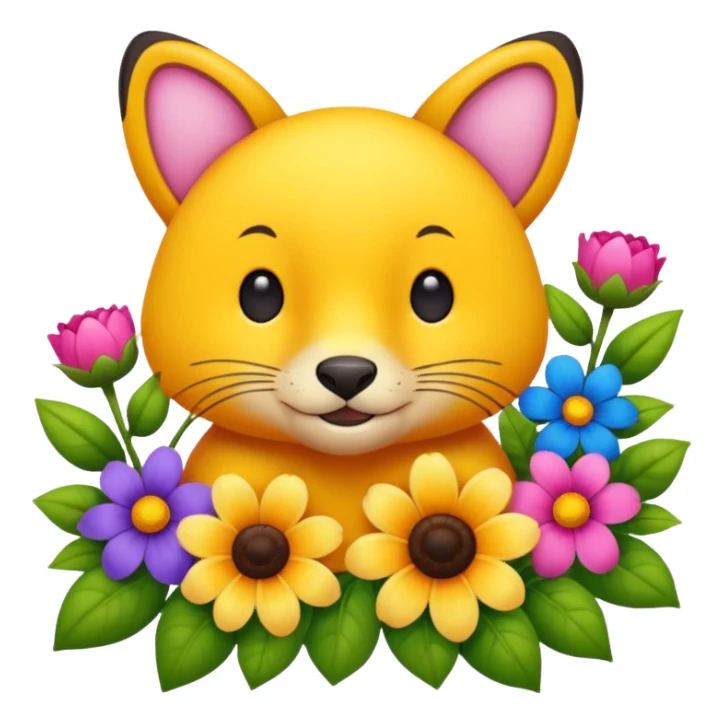 аnimals and flowers sticker