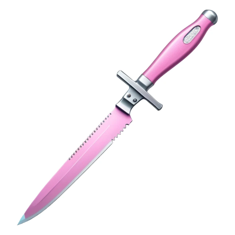 glitter pink knife sticker