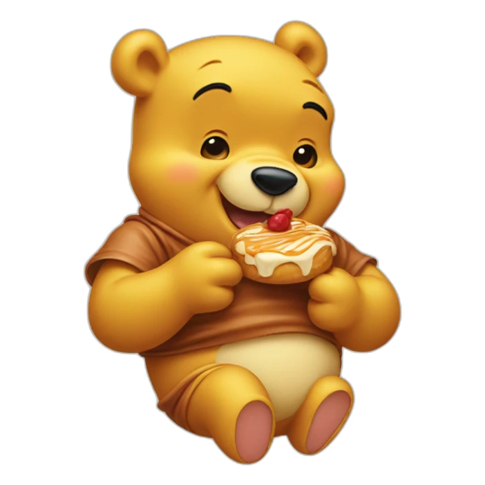 Winnie pooh eating dulce de leche sticker