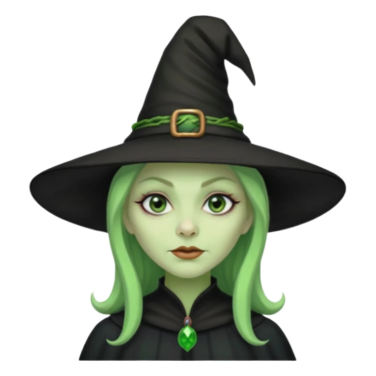 Halloween witch sticker