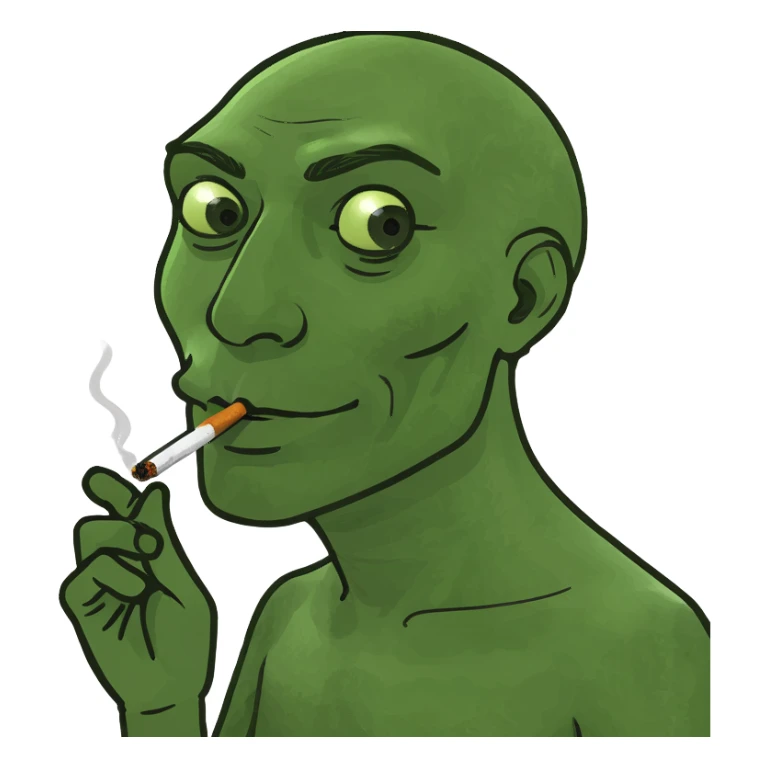 A man smoking a joint sticker