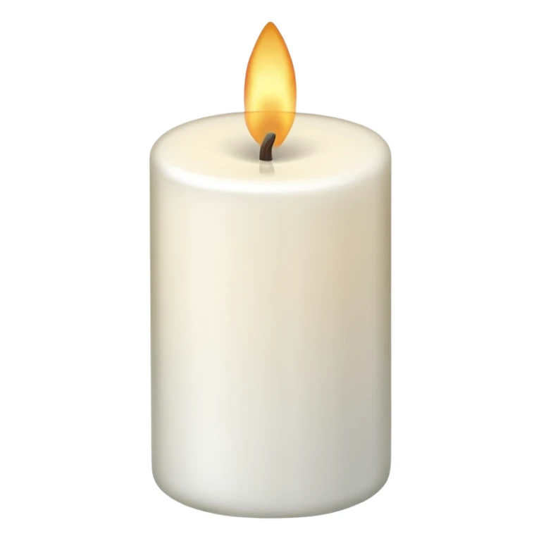 white candle unlit sticker