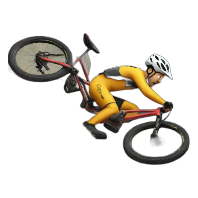 Mountain bike crash sticker