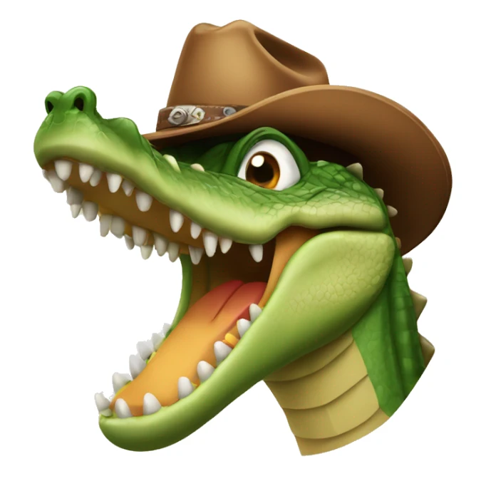 crocodile with cowboy hat sticker